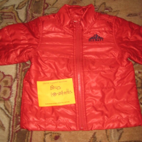 Old Navy Kids Bright Red Puffer Jacket - Picture 5 of 6